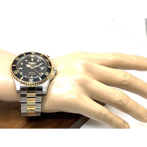 Invicta Men's Watch 36973 Pro Diver Automatic Black Dial Two Tone Steel 44mm - Picture 5 of 15